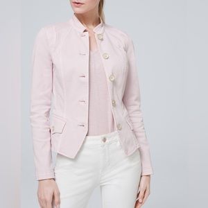 WHBM Button Down Jacket Pink White House Black Market Button Down Band Jacket
